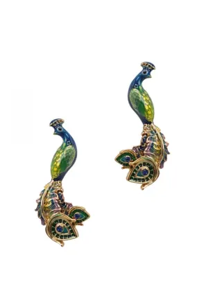 Bill Skinner Peacock Stud Earrings