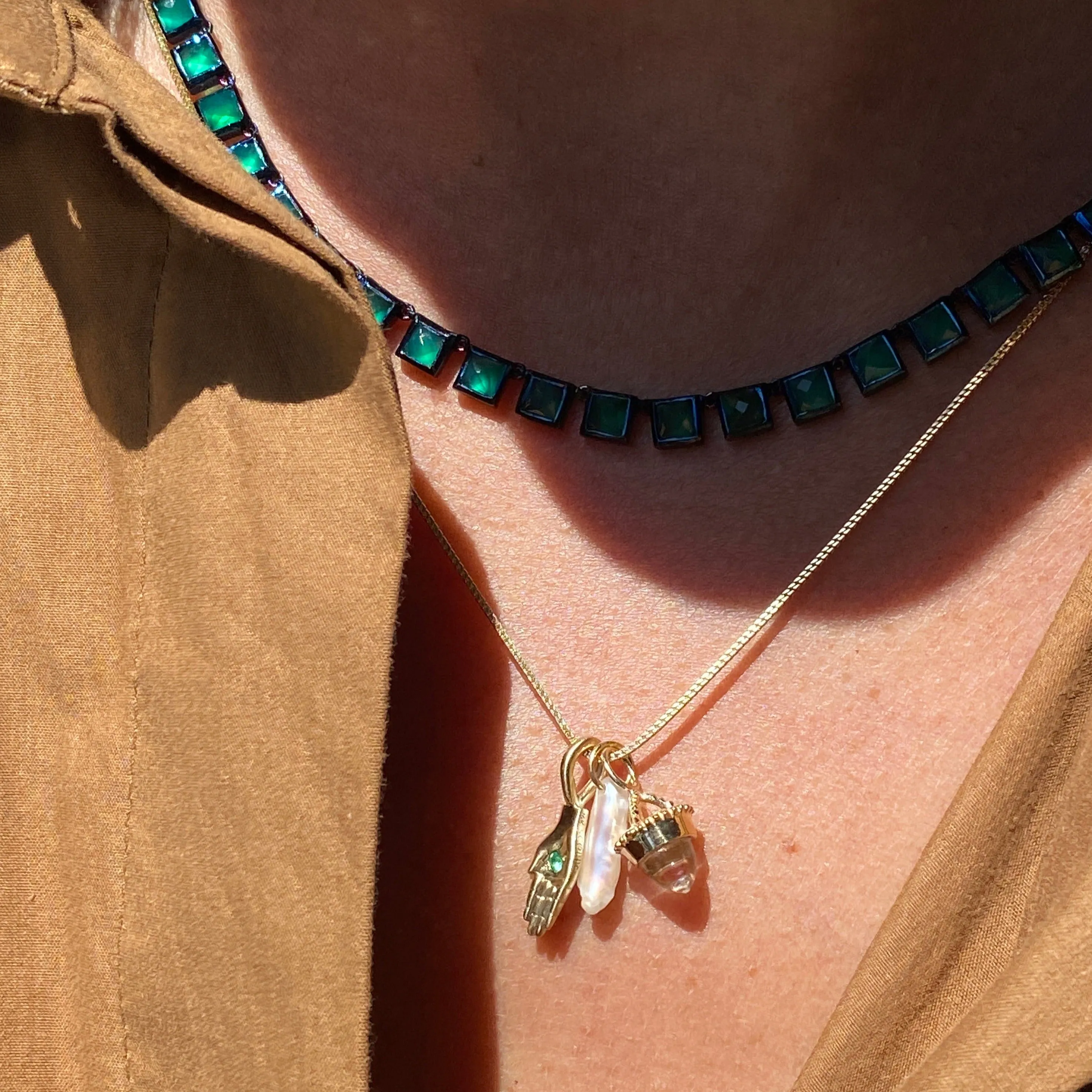 Birthstone Open Hand Mini Charm