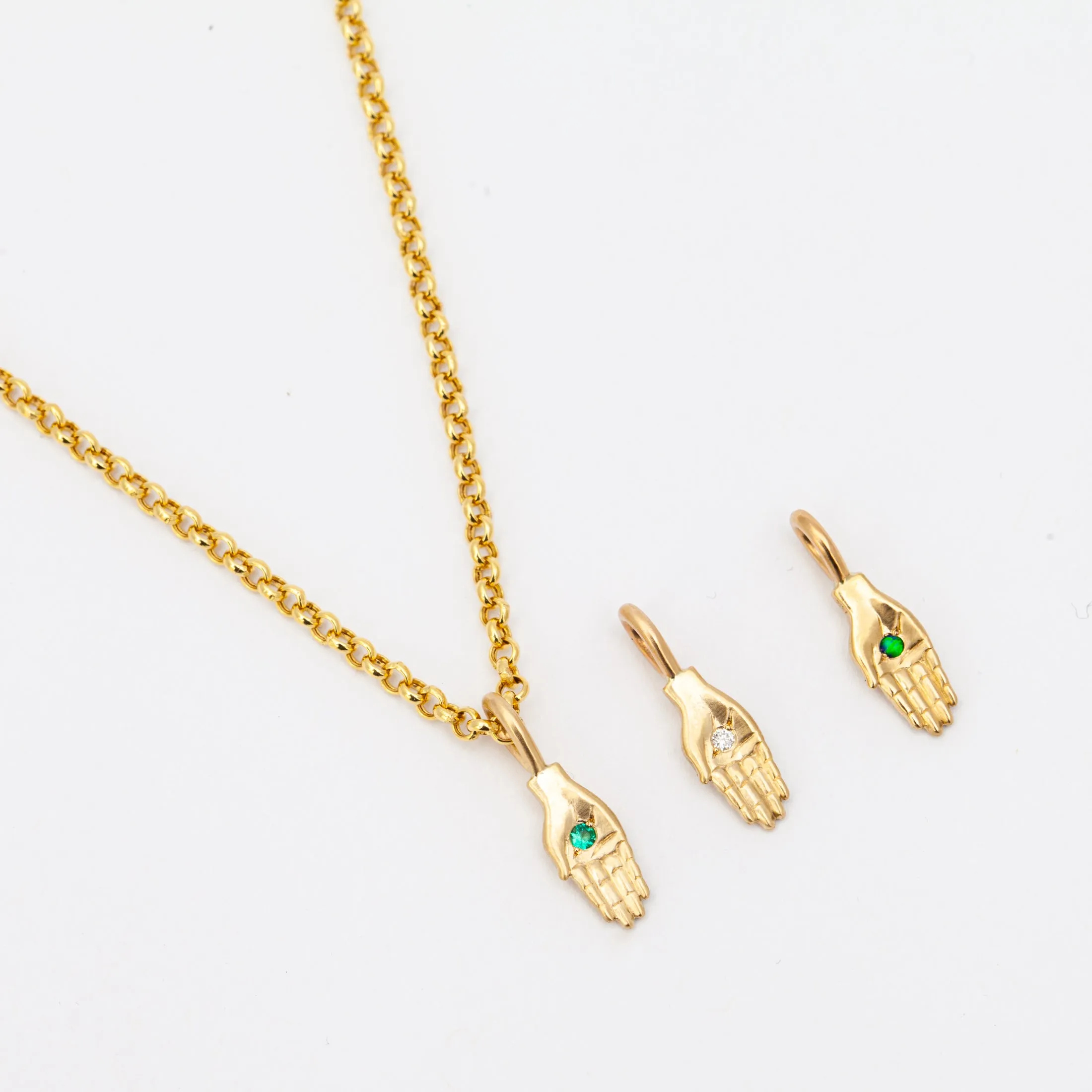 Birthstone Open Hand Mini Charm