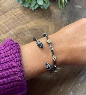 Black   Gold Adorned Bangle
