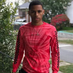 Black SA | RedMill Long Sleeve Tee (Solid Checkered Drippin Sleeve)