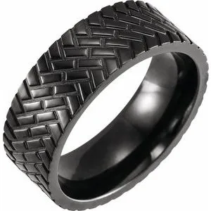 Black Titanium 8mm Band Size 11