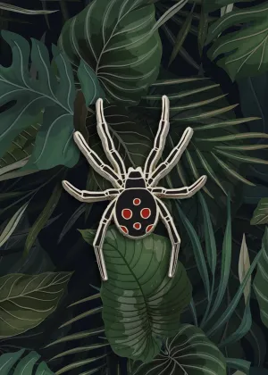 Black Widow Spider Pin