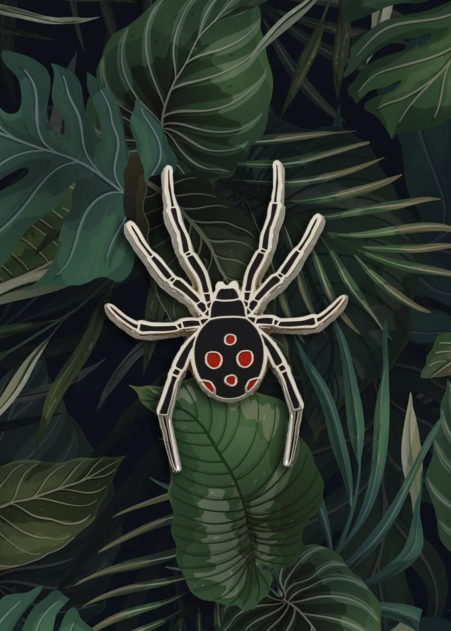 Black Widow Spider Pin