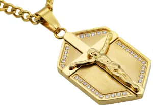Blackjack Men's Gold-Toned SS & CZ BJP151G