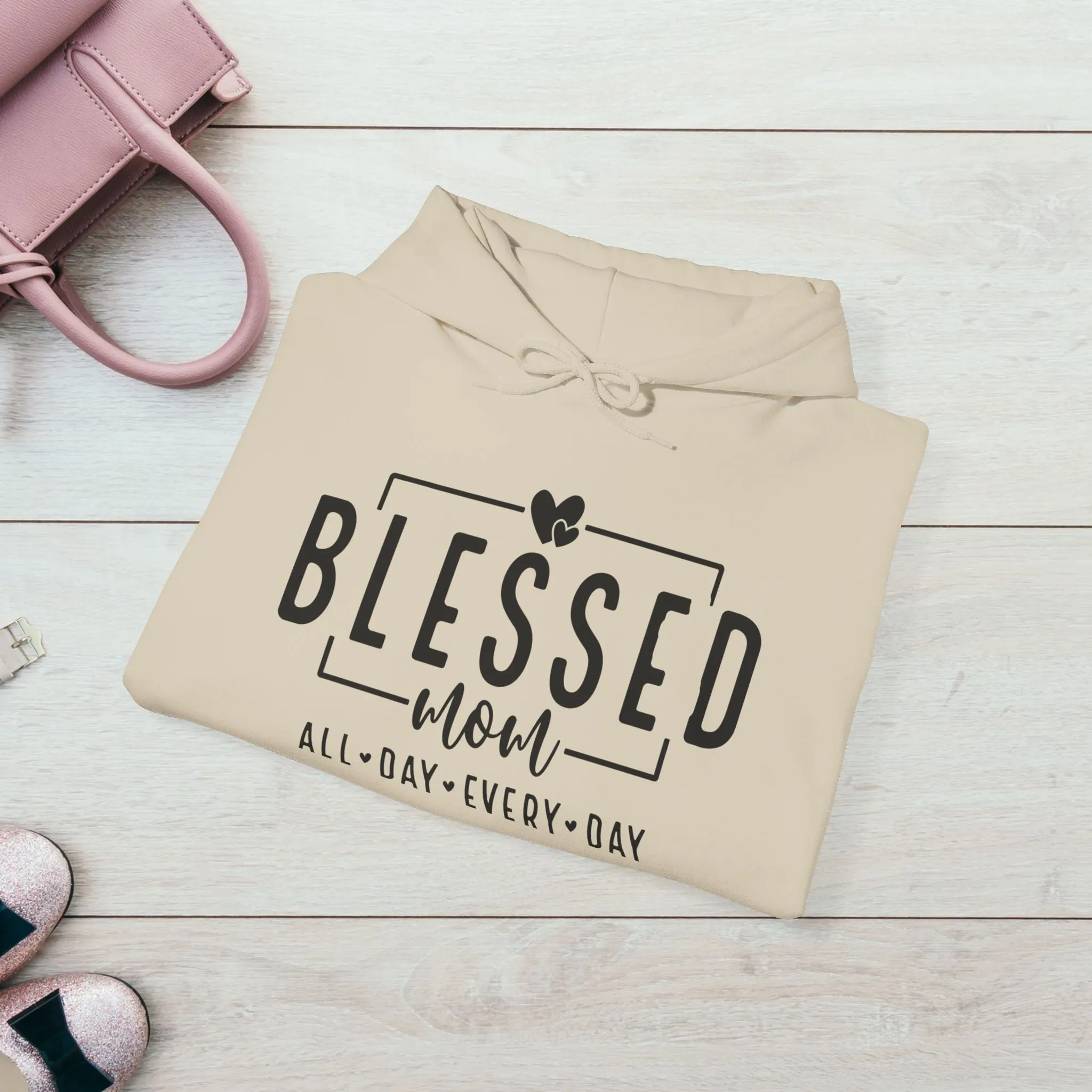 Blessed Mom Unisex Heavy Blend™ Hooded Sweatshirt - All Day Every Day