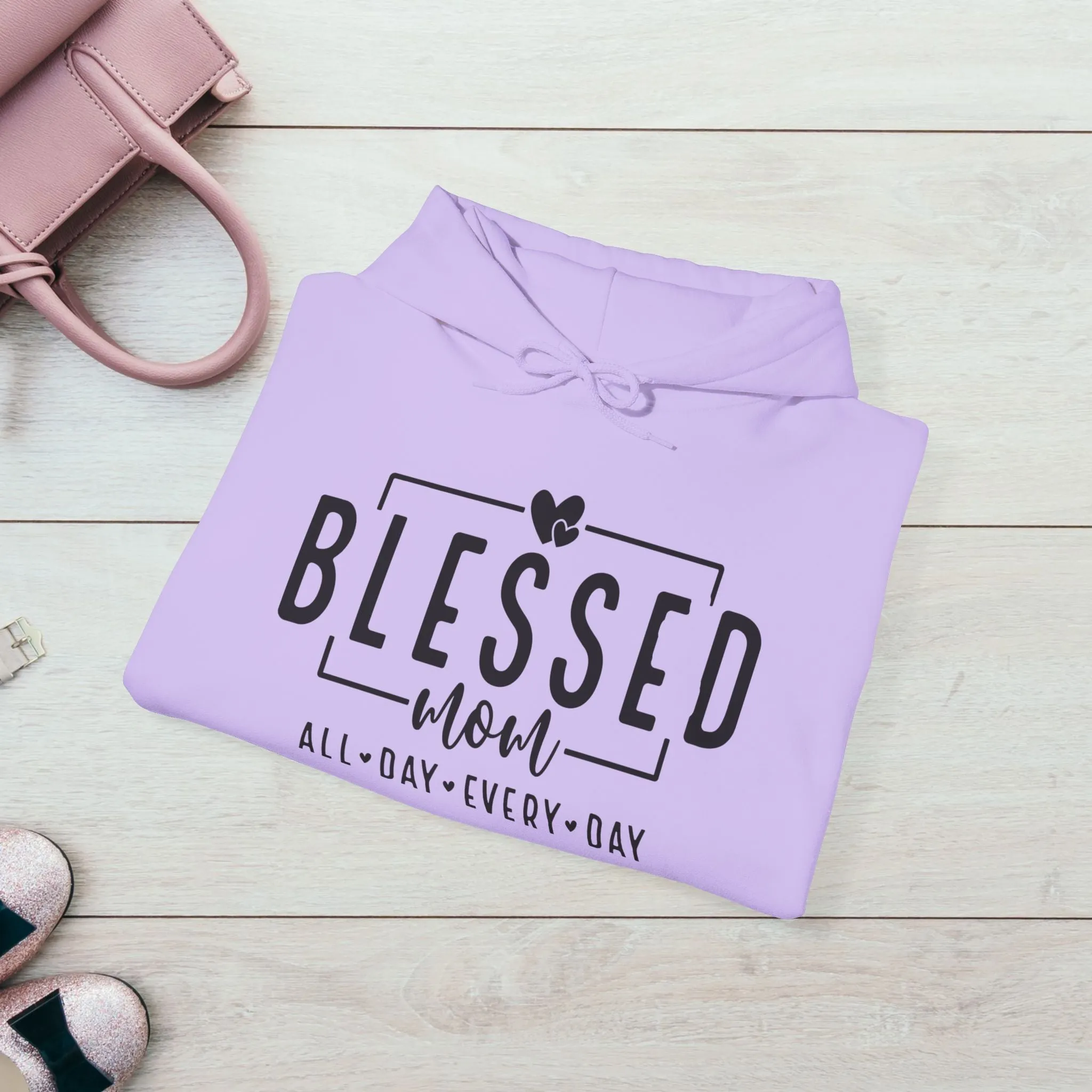 Blessed Mom Unisex Heavy Blend™ Hooded Sweatshirt - All Day Every Day