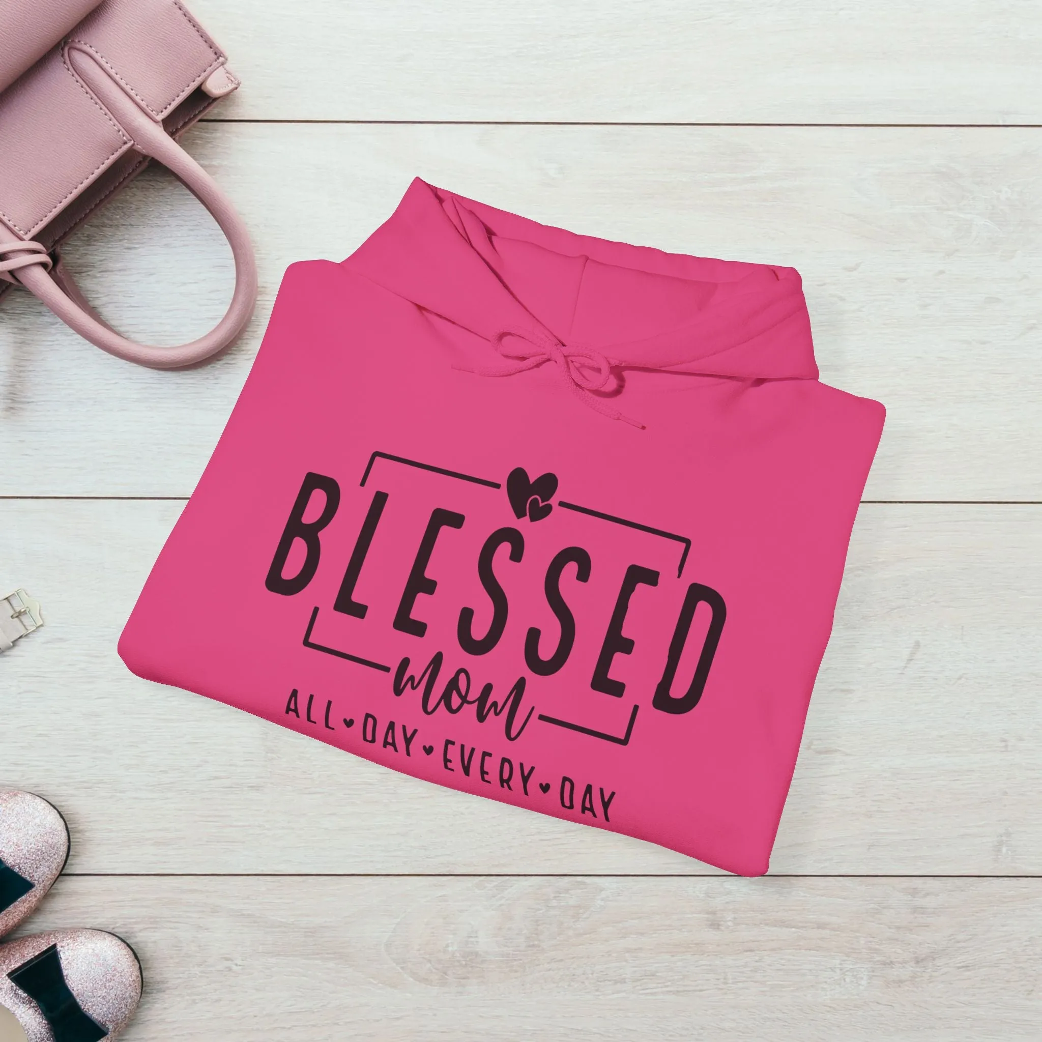 Blessed Mom Unisex Heavy Blend™ Hooded Sweatshirt - All Day Every Day