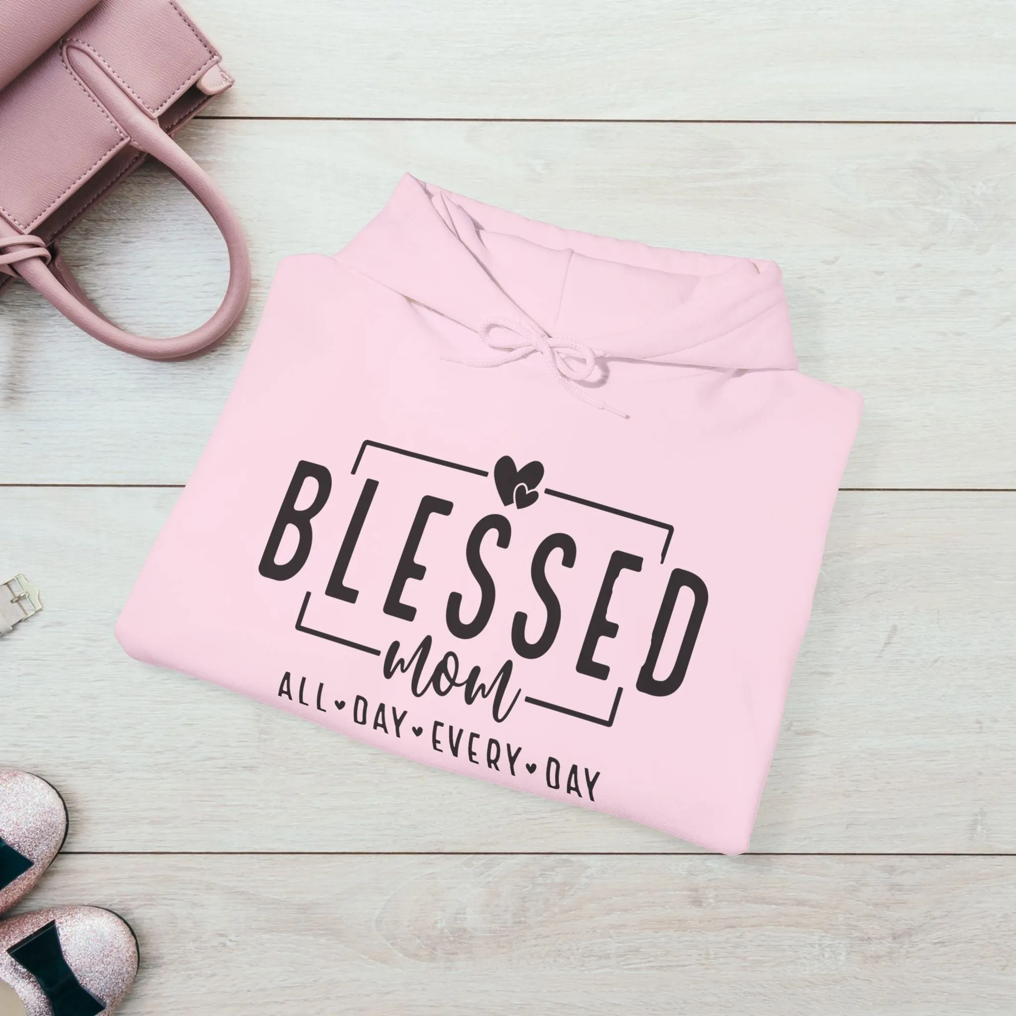 Blessed Mom Unisex Heavy Blend™ Hooded Sweatshirt - All Day Every Day