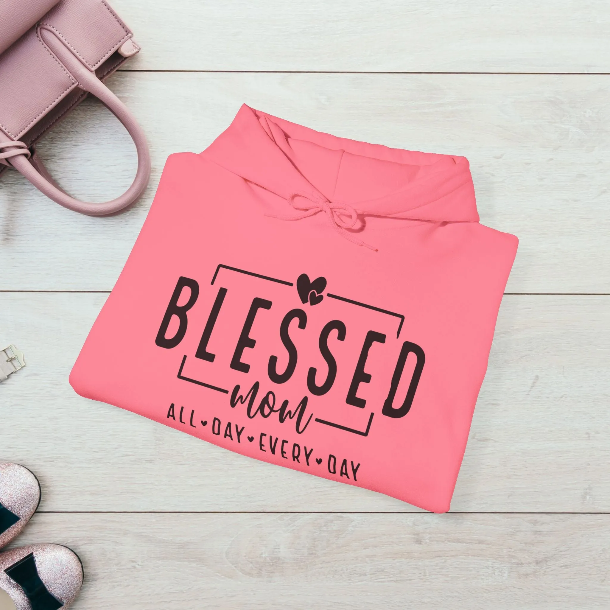 Blessed Mom Unisex Heavy Blend™ Hooded Sweatshirt - All Day Every Day
