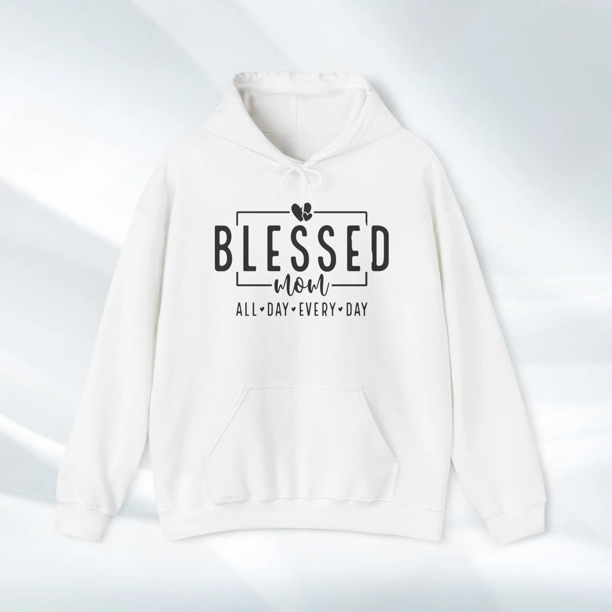 Blessed Mom Unisex Heavy Blend™ Hooded Sweatshirt - All Day Every Day