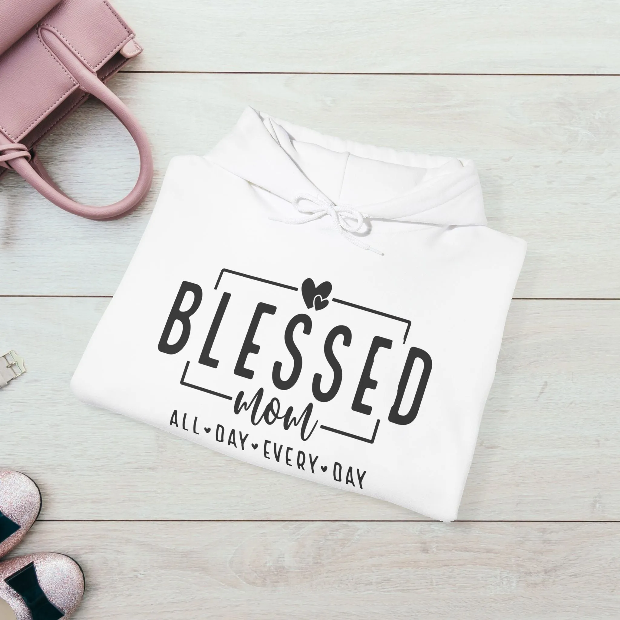 Blessed Mom Unisex Heavy Blend™ Hooded Sweatshirt - All Day Every Day