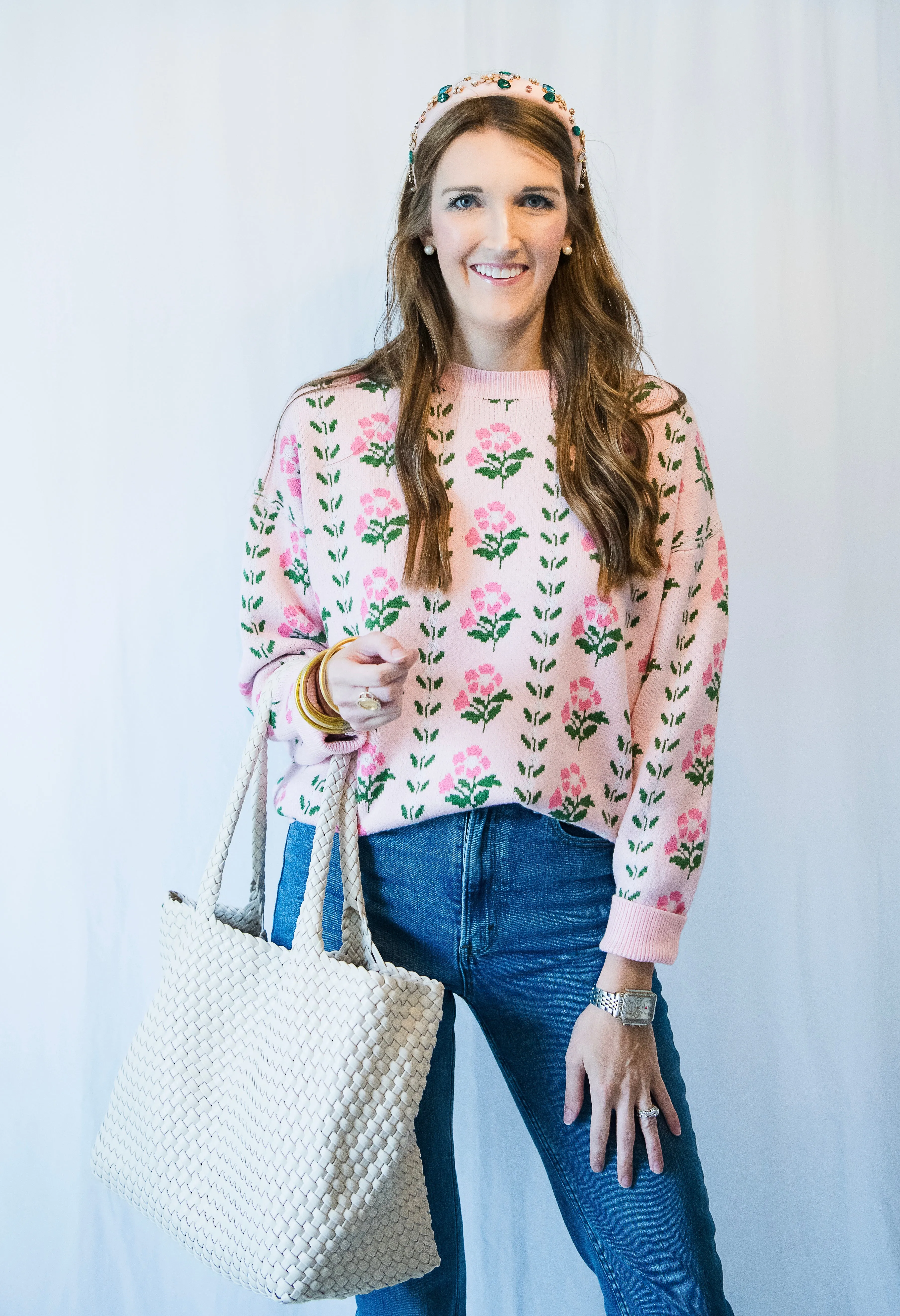 Blush Embellished Padded Headband