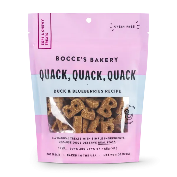 Bocce's Bakery Quack, Quack, Quack Soft & Chewy Dog Treats