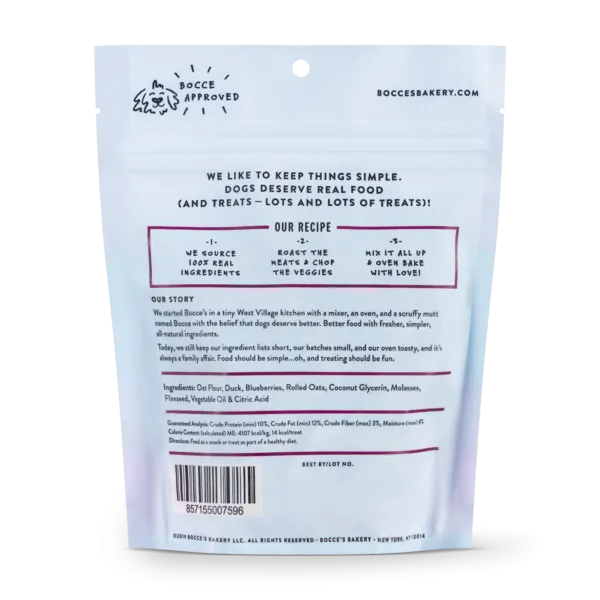 Bocce's Bakery Quack, Quack, Quack Soft & Chewy Dog Treats