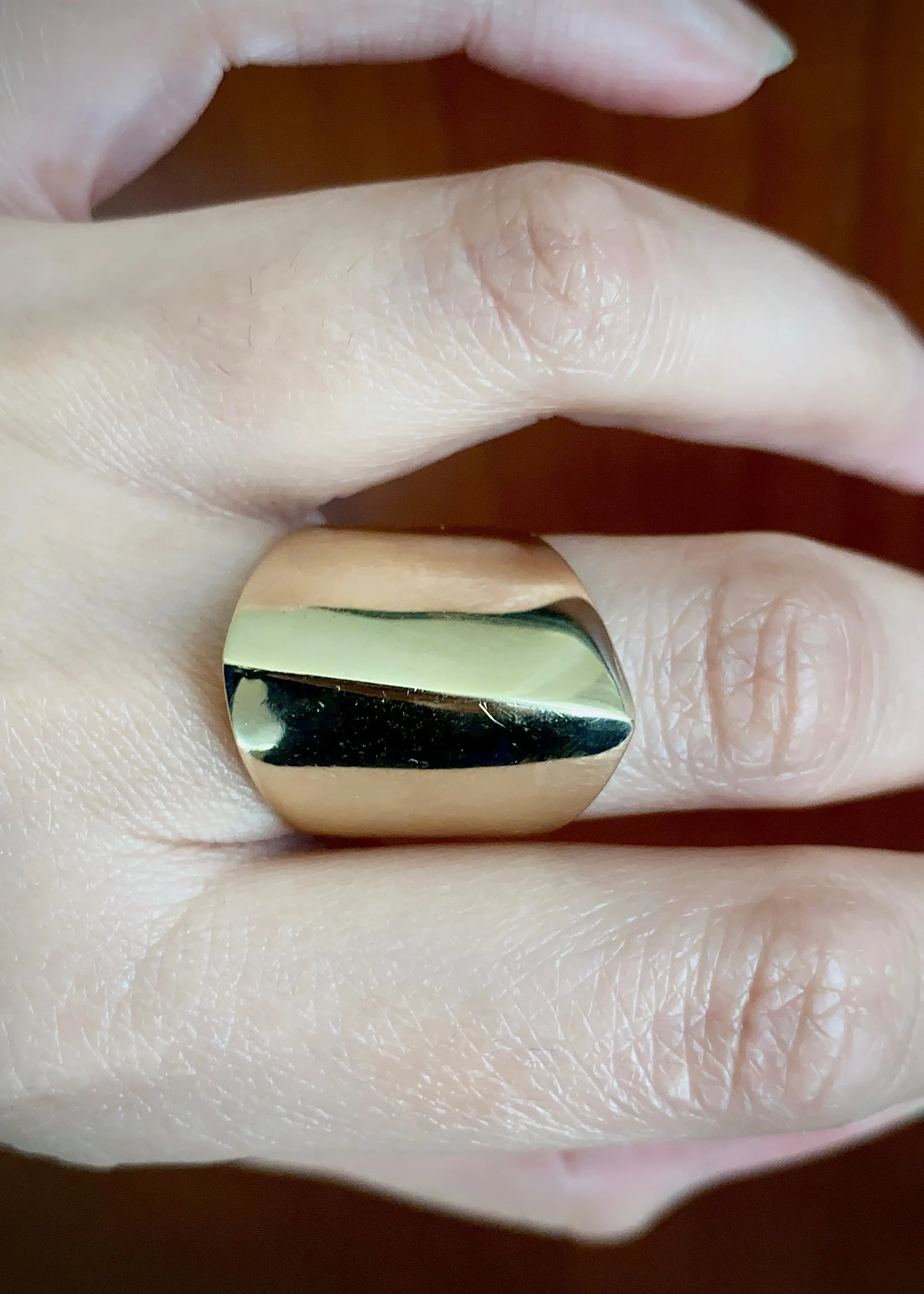 Bold, Modern, Architectural 14k Gold Ring