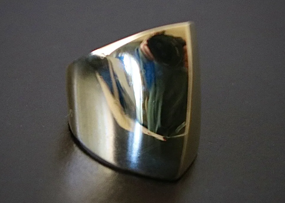 Bold, Modern, Architectural 14k Gold Ring