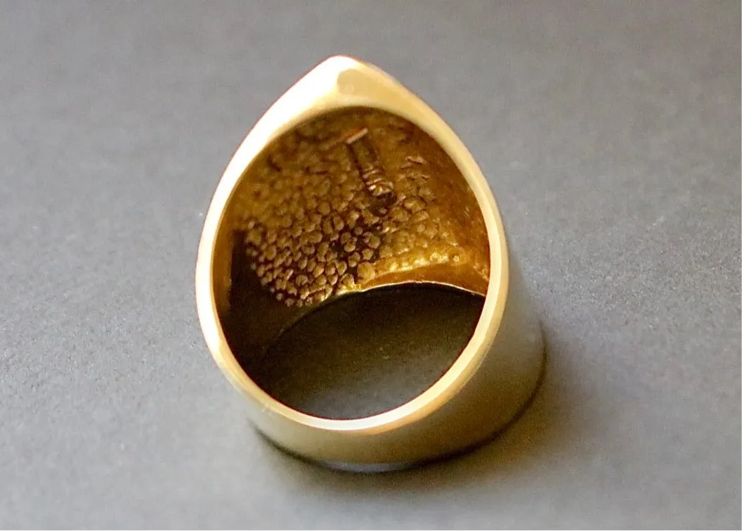 Bold, Modern, Architectural 14k Gold Ring