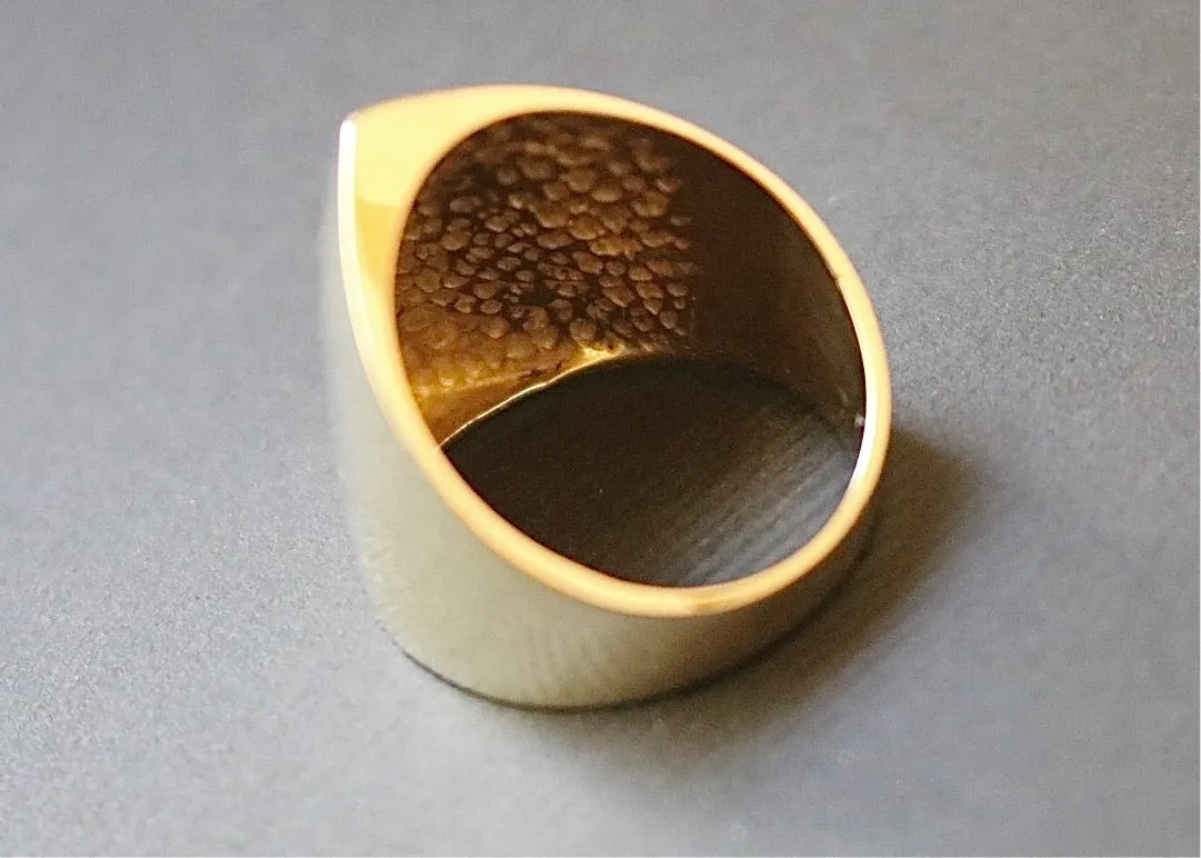 Bold, Modern, Architectural 14k Gold Ring