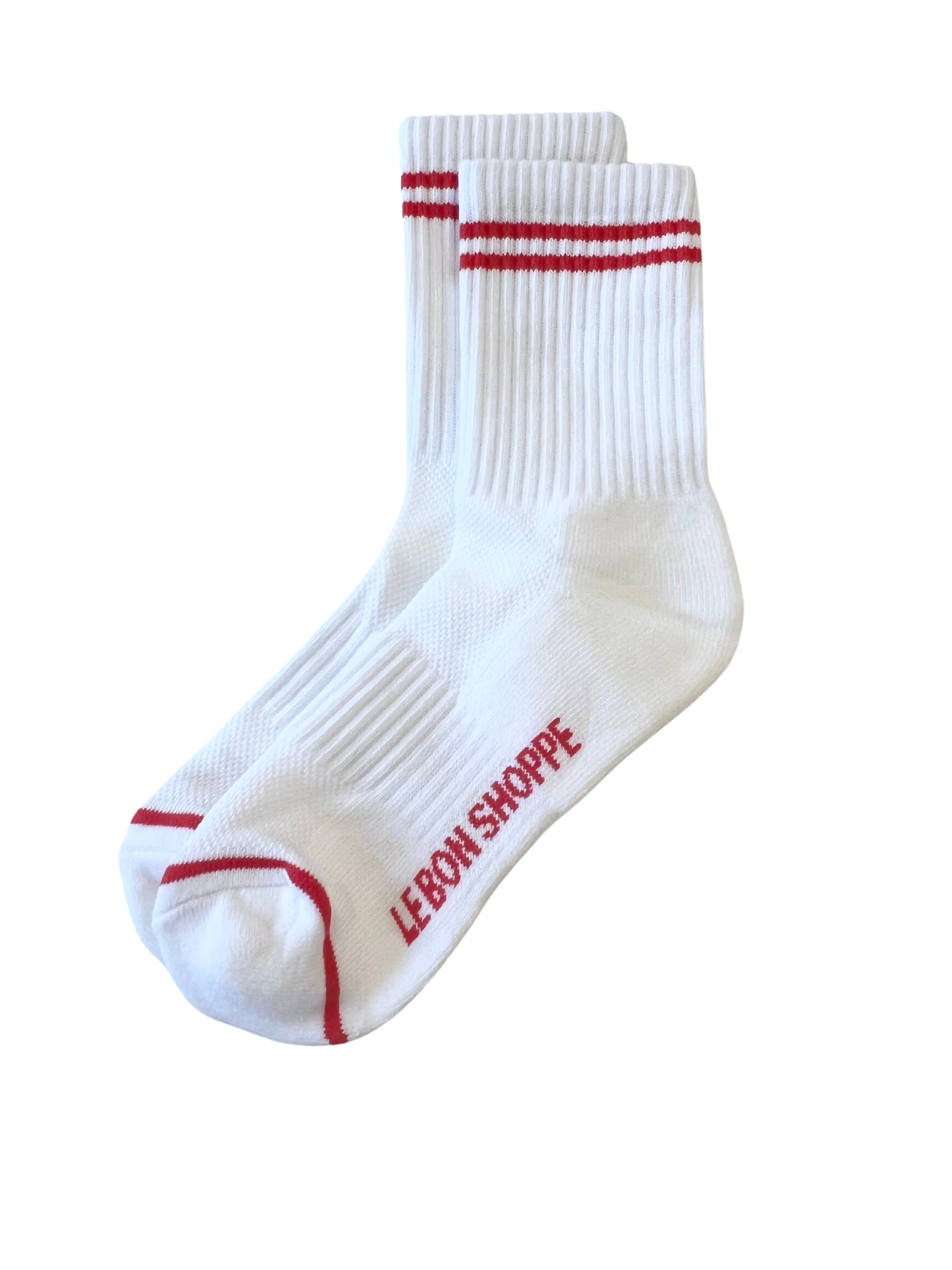 Boyfriend socks in clean white
