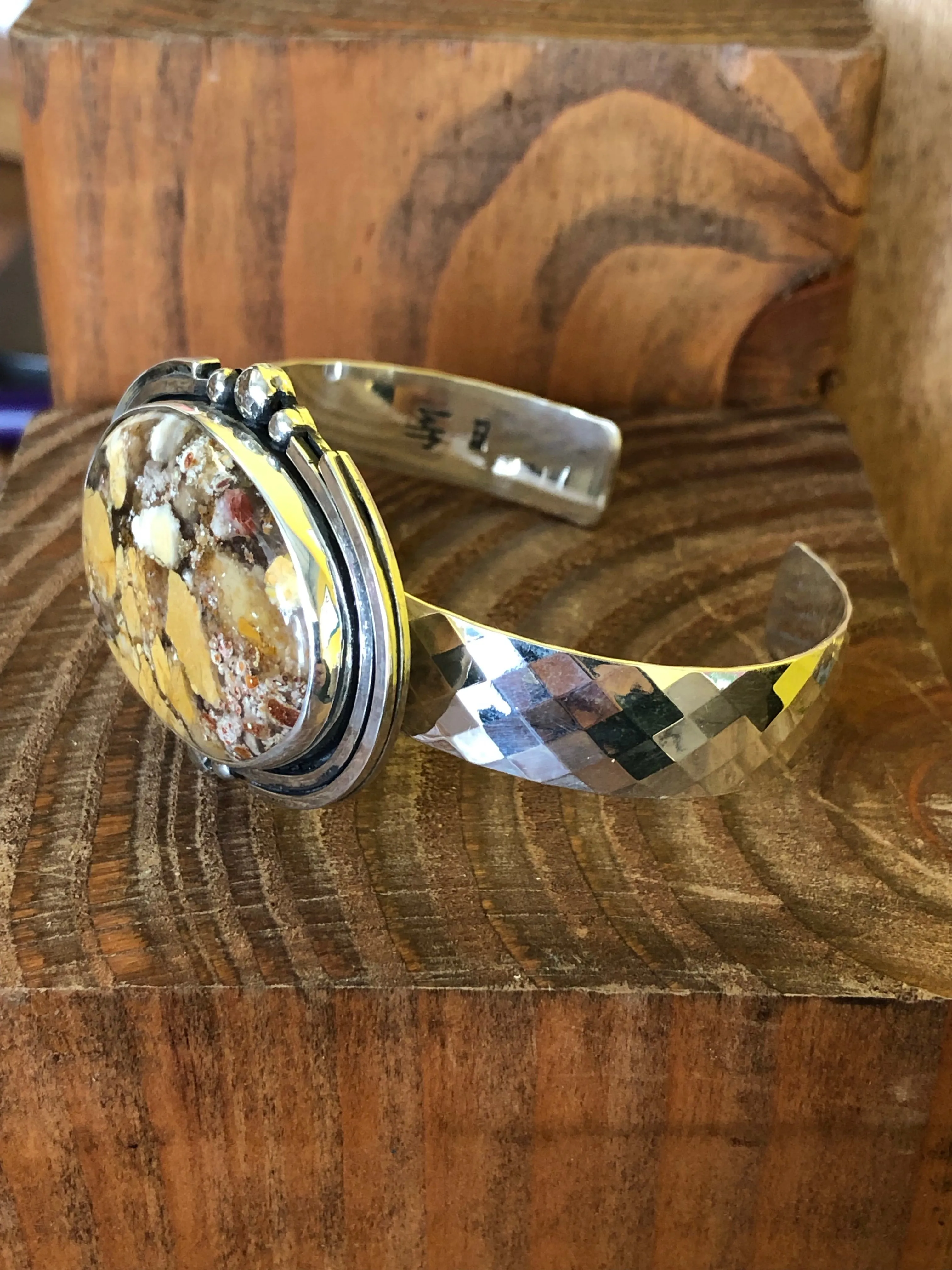 Brecciated Mookaite Cuff Bracelet