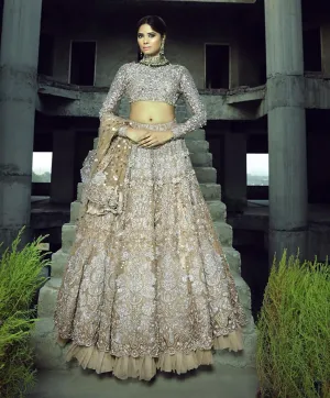 Bridal Wear Crop Top Lehenga Choli for Wedding Wear