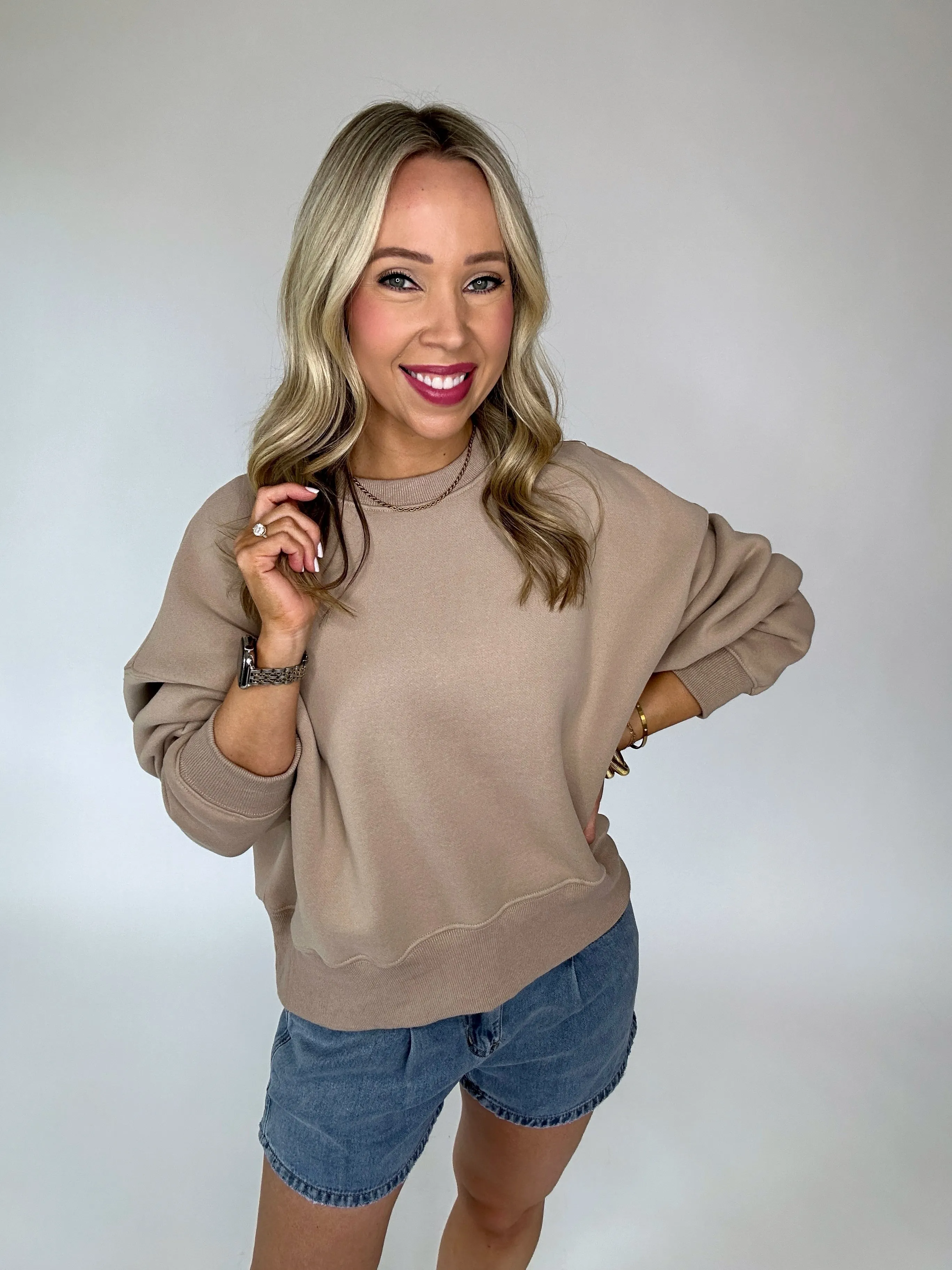 Bright Side Crewneck - Mocha