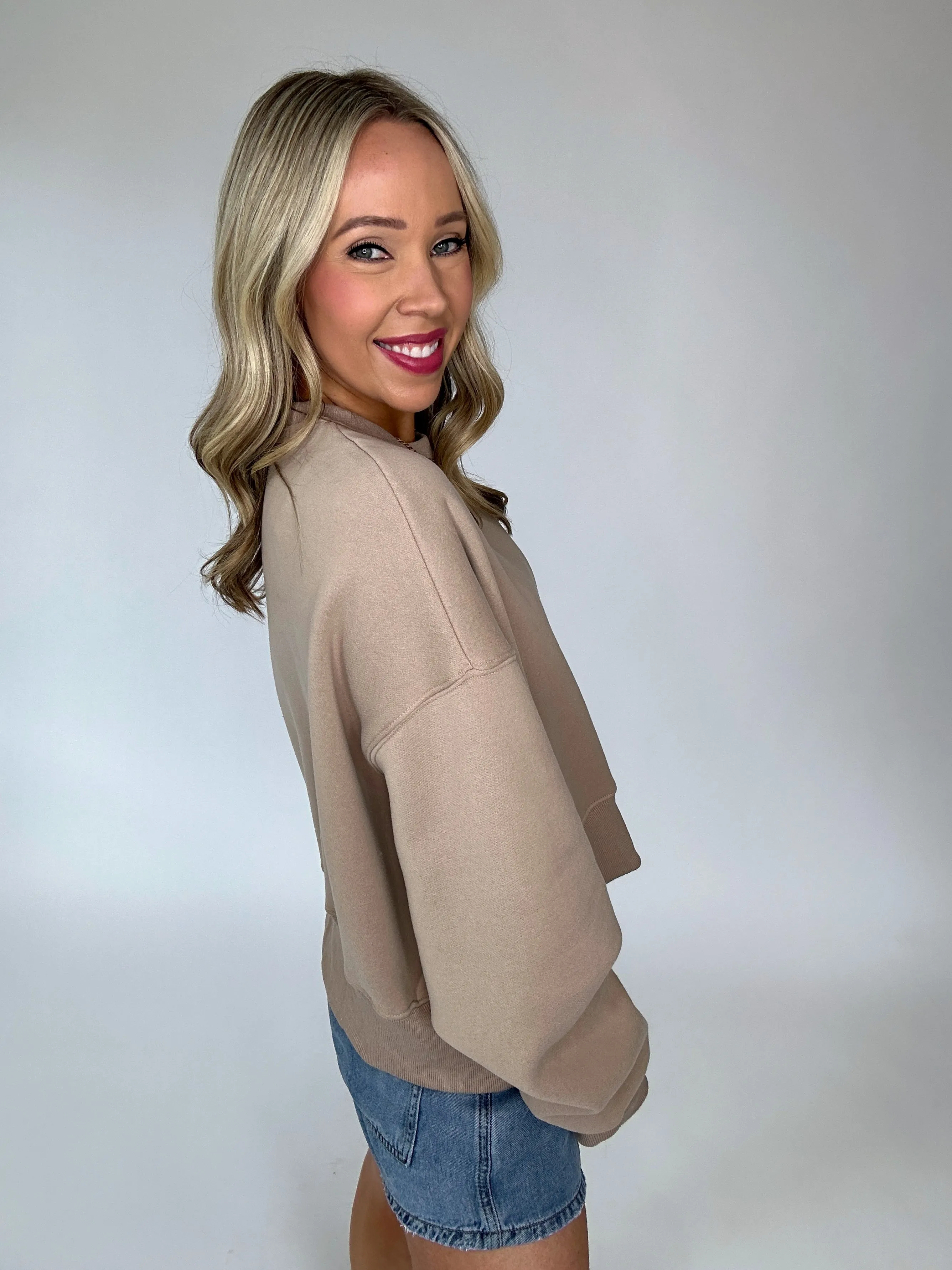 Bright Side Crewneck - Mocha