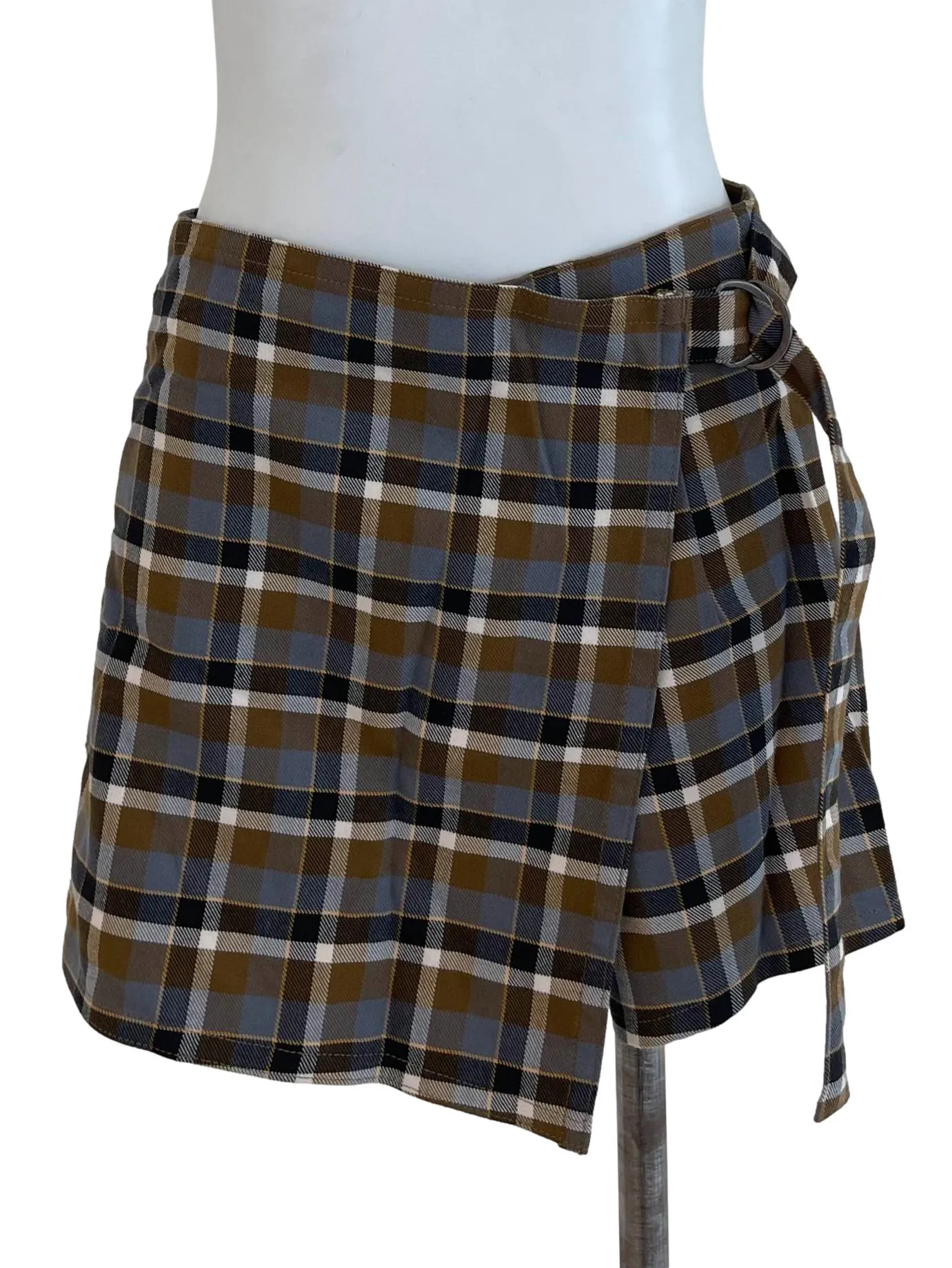 Brown Checkered Skorts