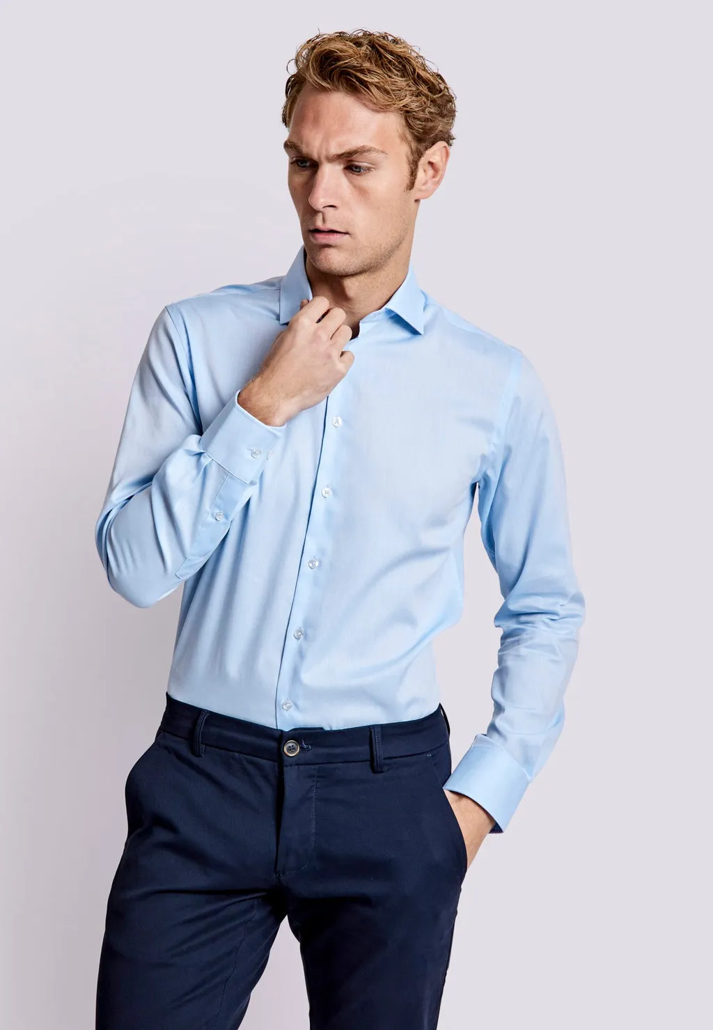 Bruun & Stengade King Slim Fit Texture Woven Dress Shirt