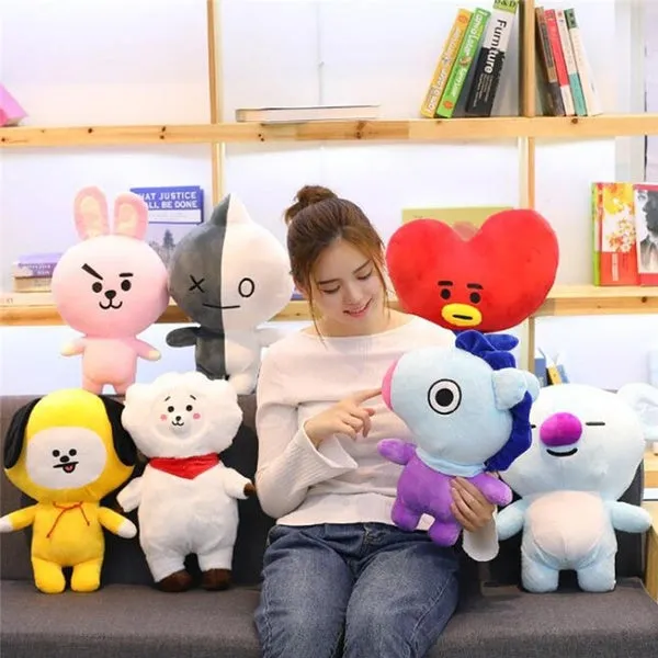 Bt21 Pluche Pillow doll TATA VAN COOKY CHIMMY SHOOKY KOYA RJ MANG