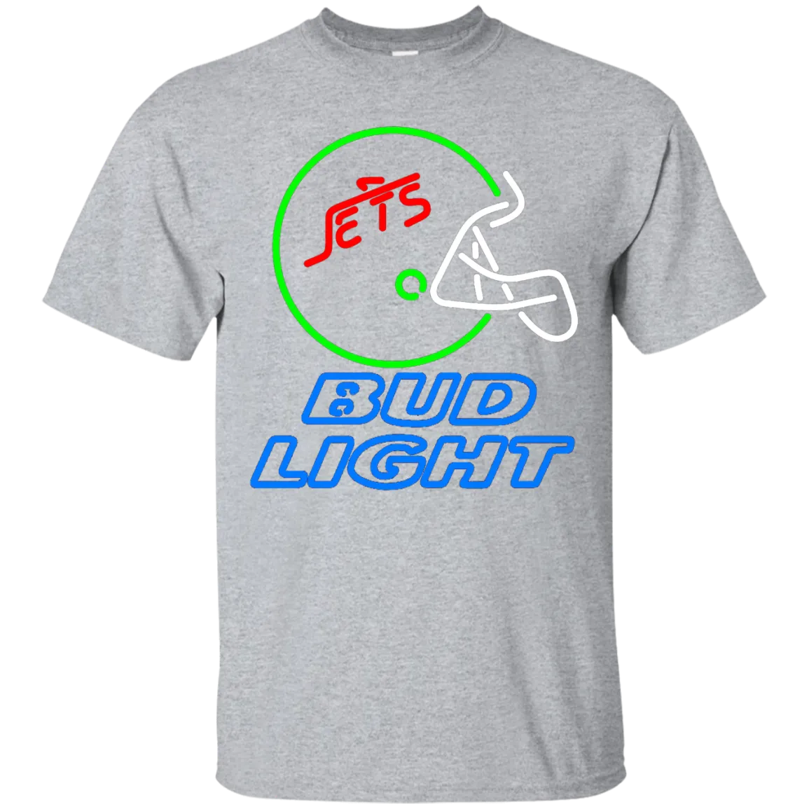 Bud Light Beer T-Shirt Custom Designed Graphic Pattern Jets Helmet