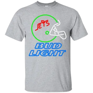 Bud Light Beer T-Shirt Custom Designed Graphic Pattern Jets Helmet