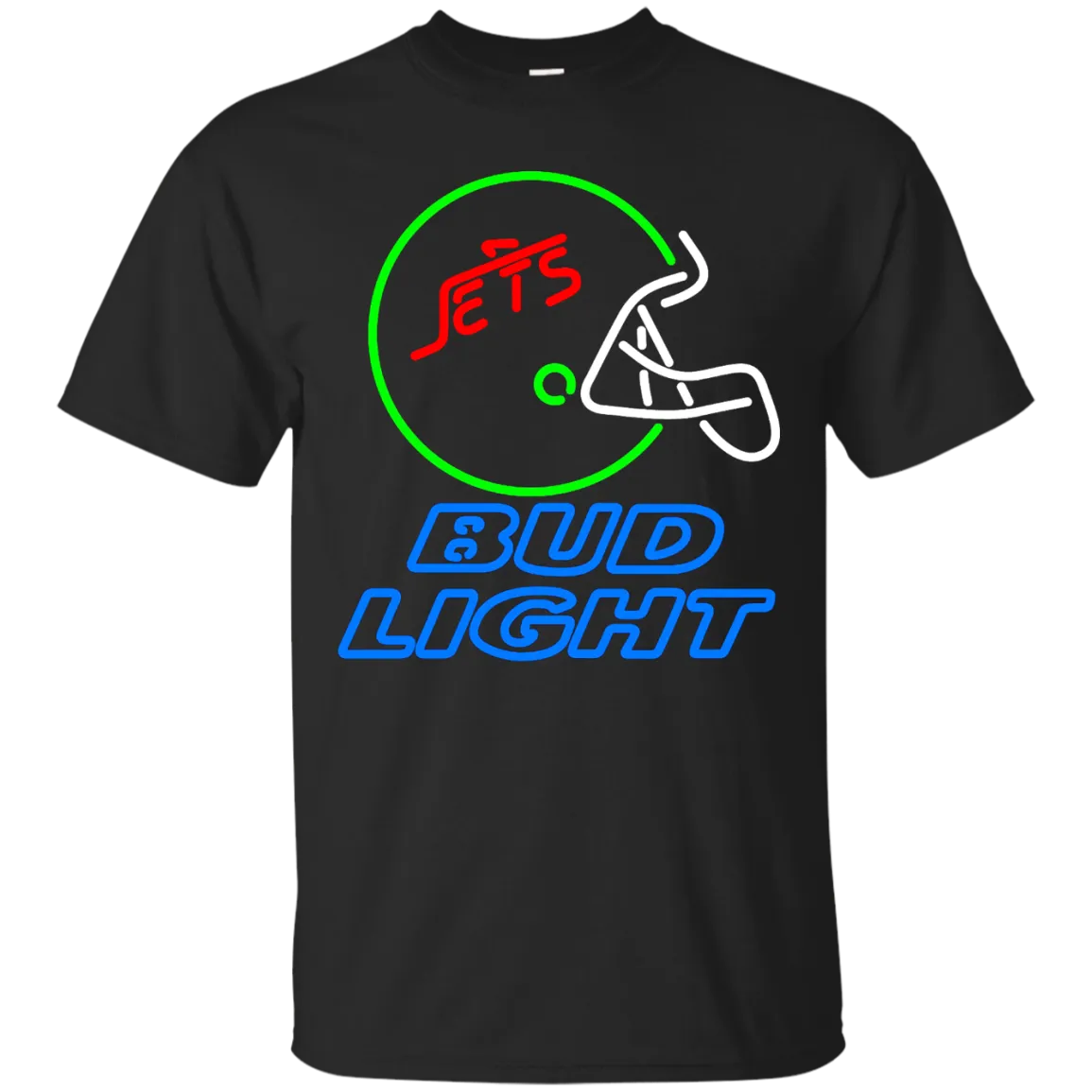 Bud Light Beer T-Shirt Custom Designed Graphic Pattern Jets Helmet