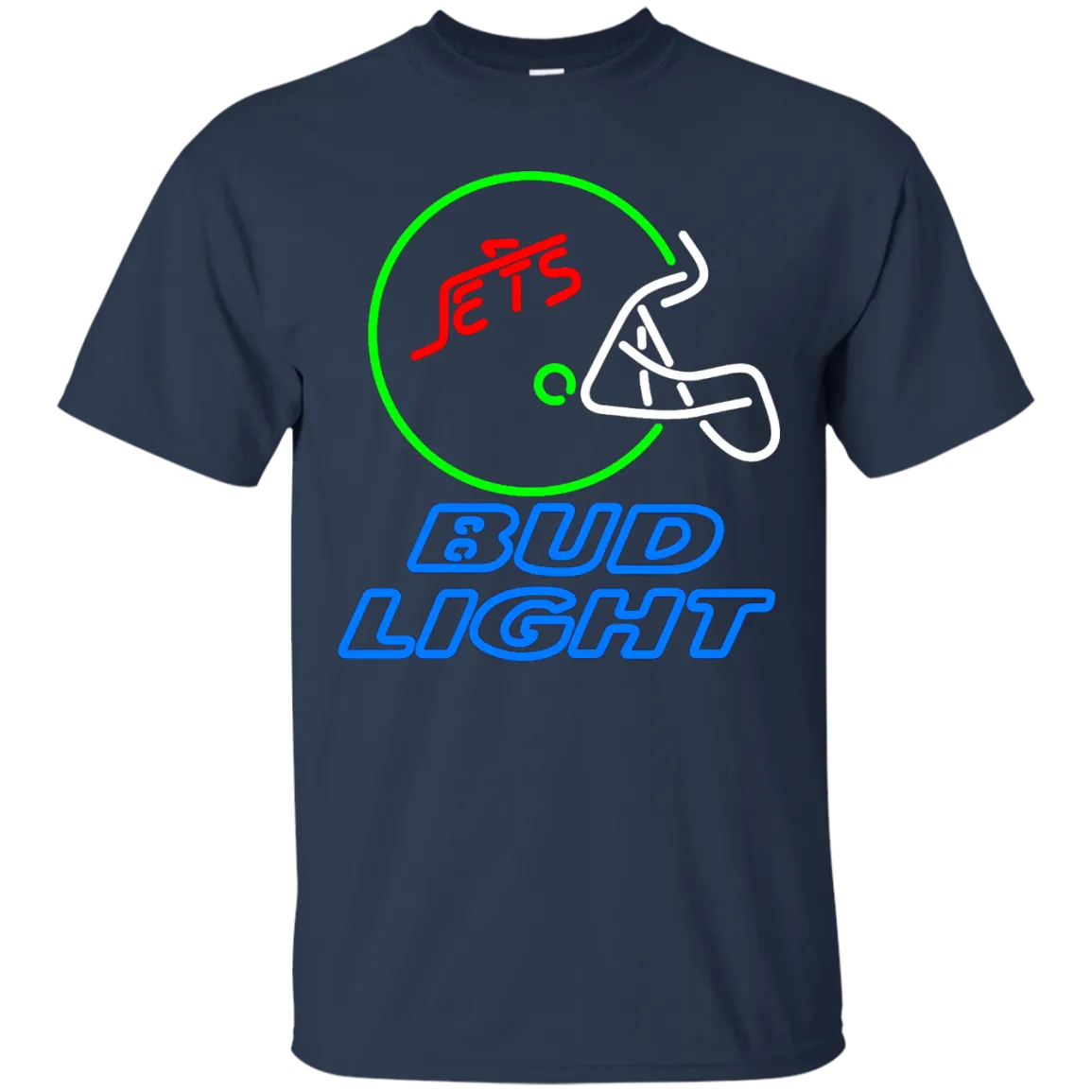 Bud Light Beer T-Shirt Custom Designed Graphic Pattern Jets Helmet