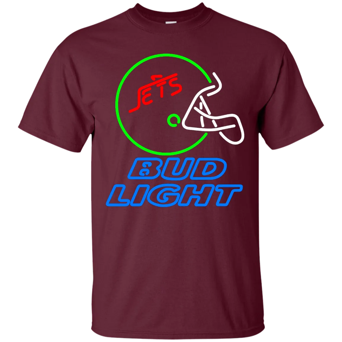 Bud Light Beer T-Shirt Custom Designed Graphic Pattern Jets Helmet