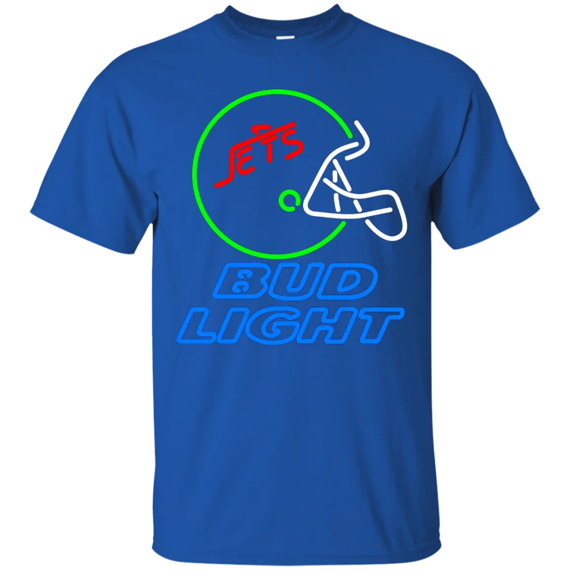 Bud Light Beer T-Shirt Custom Designed Graphic Pattern Jets Helmet