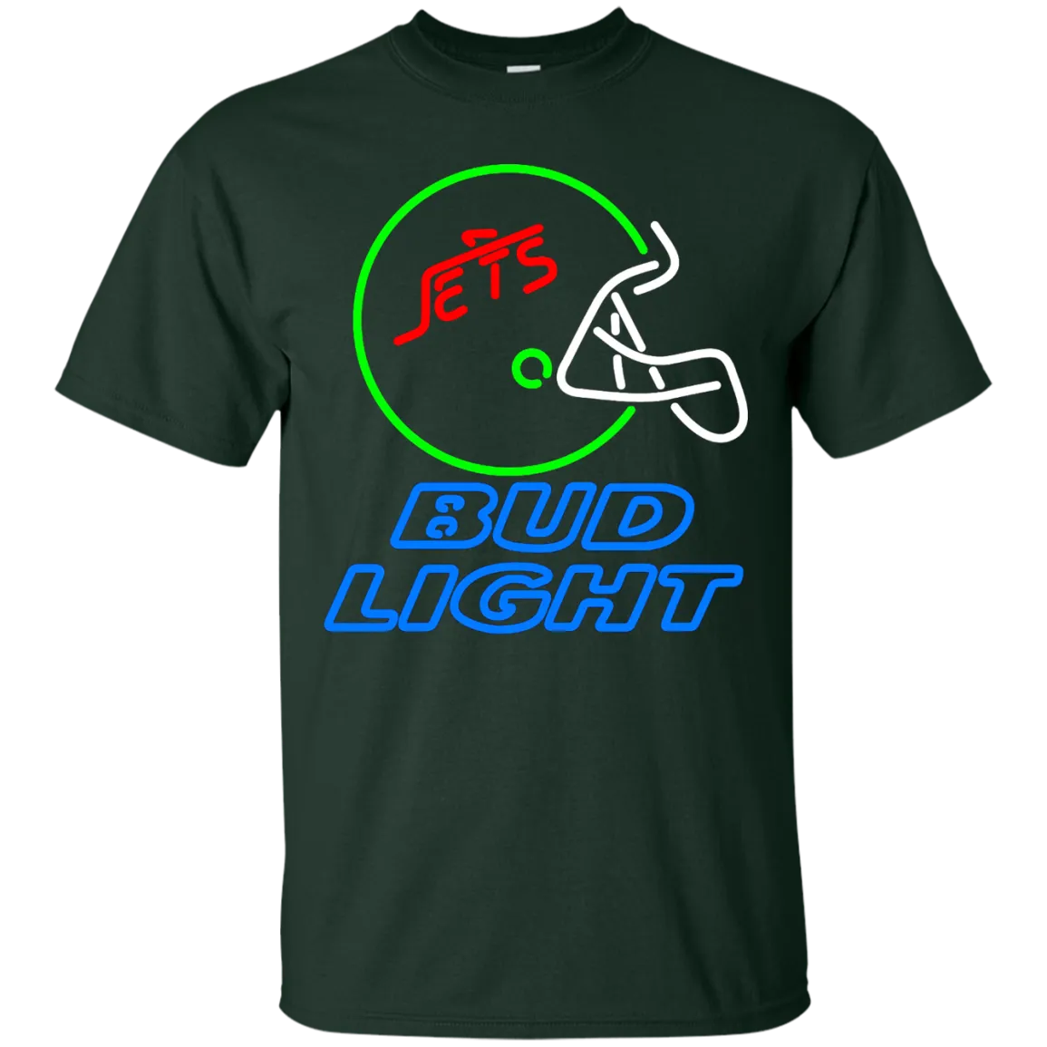 Bud Light Beer T-Shirt Custom Designed Graphic Pattern Jets Helmet