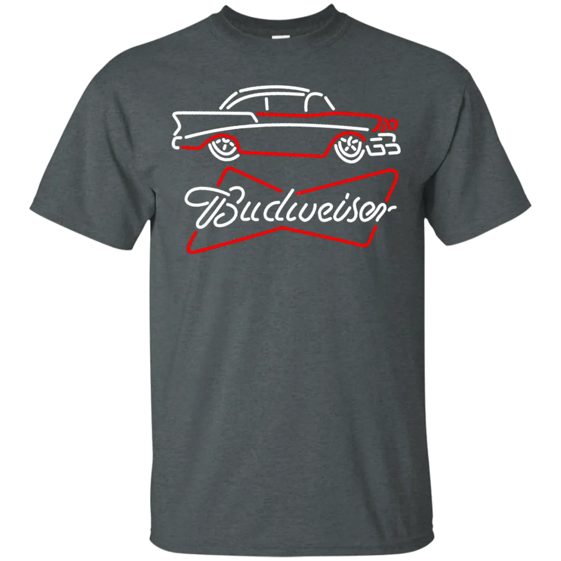 Budweiser Beer T-Shirt Custom Designed Graphic Pattern Retro Car