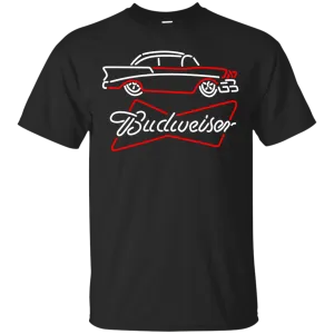 Budweiser Beer T-Shirt Custom Designed Graphic Pattern Retro Car