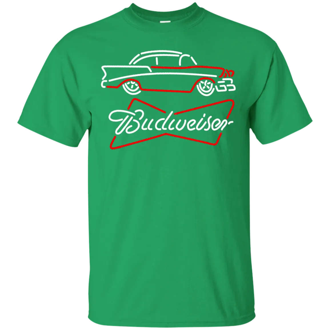 Budweiser Beer T-Shirt Custom Designed Graphic Pattern Retro Car