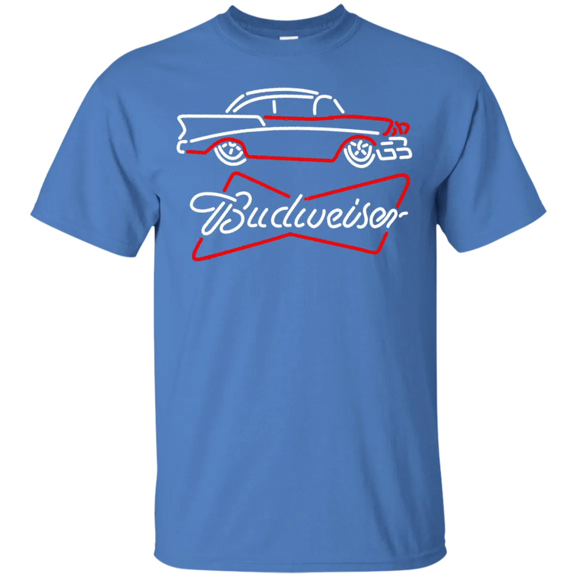 Budweiser Beer T-Shirt Custom Designed Graphic Pattern Retro Car