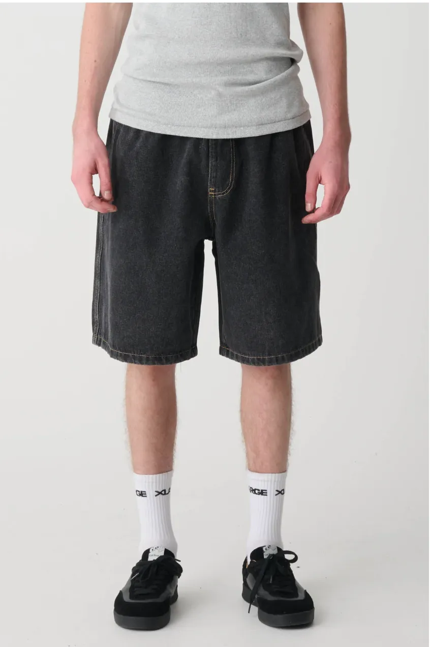 Bull Denim 91 Elastic Short Washed Black
