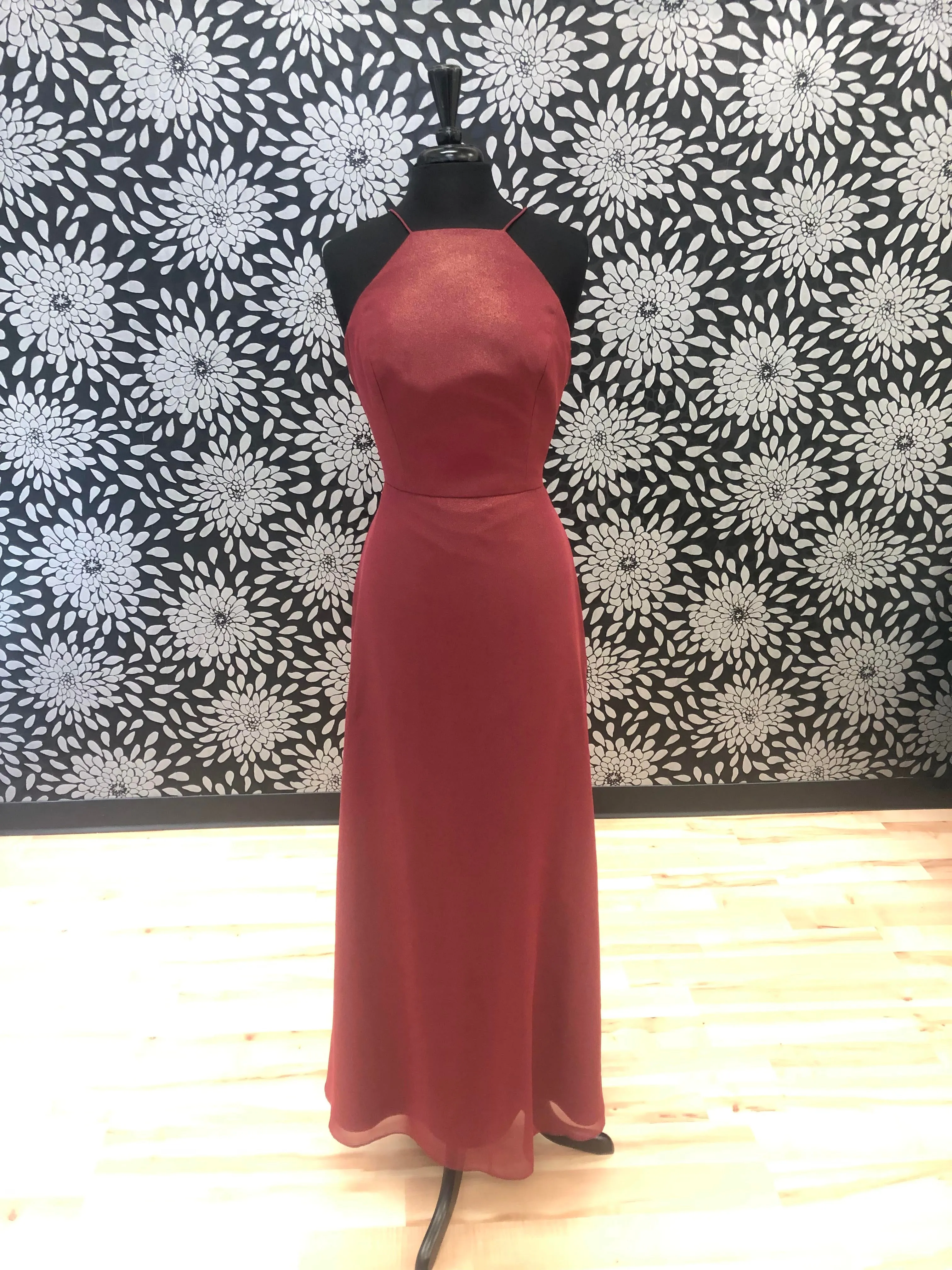 Burgundy Shimmer Dress