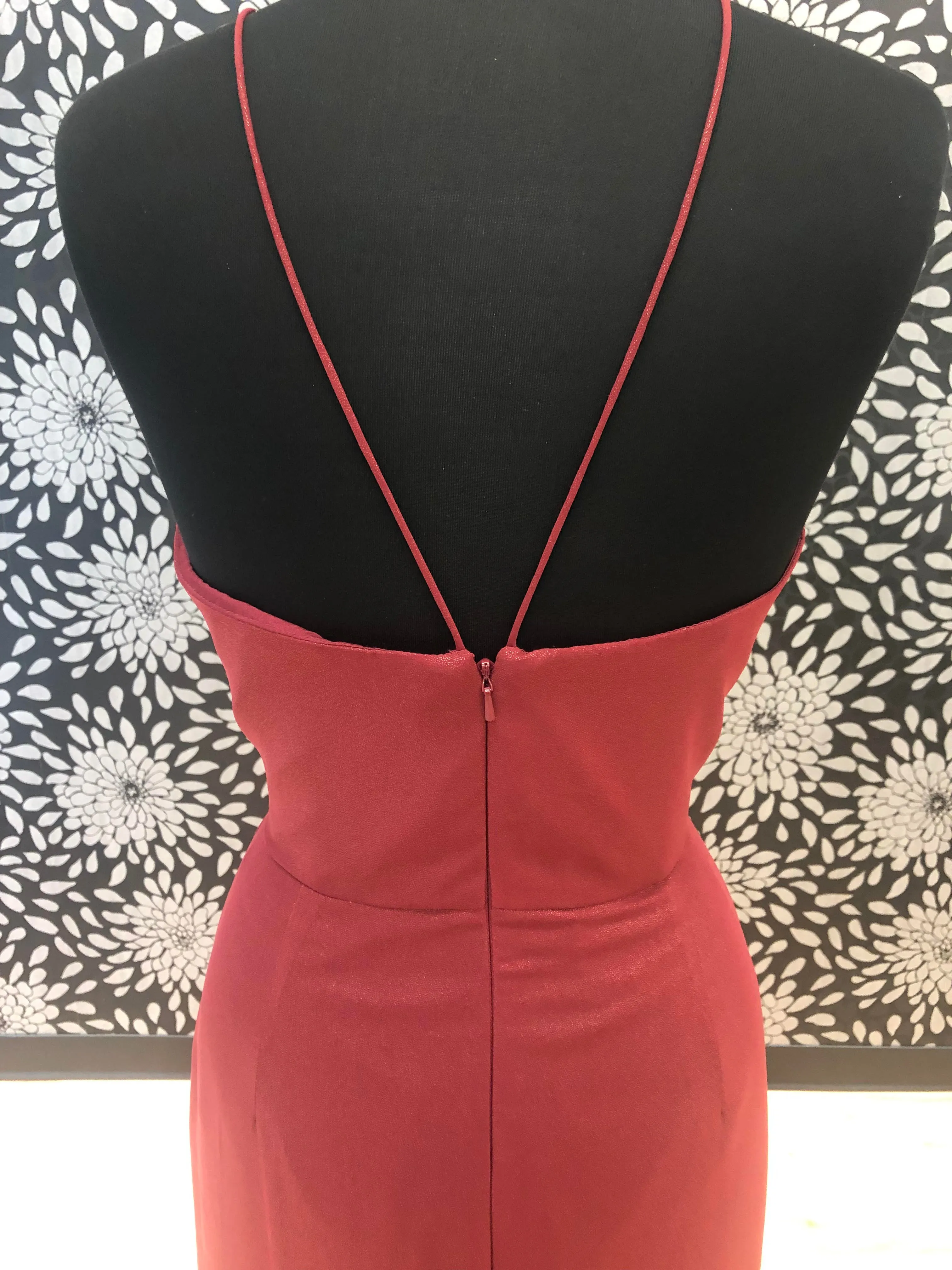 Burgundy Shimmer Dress