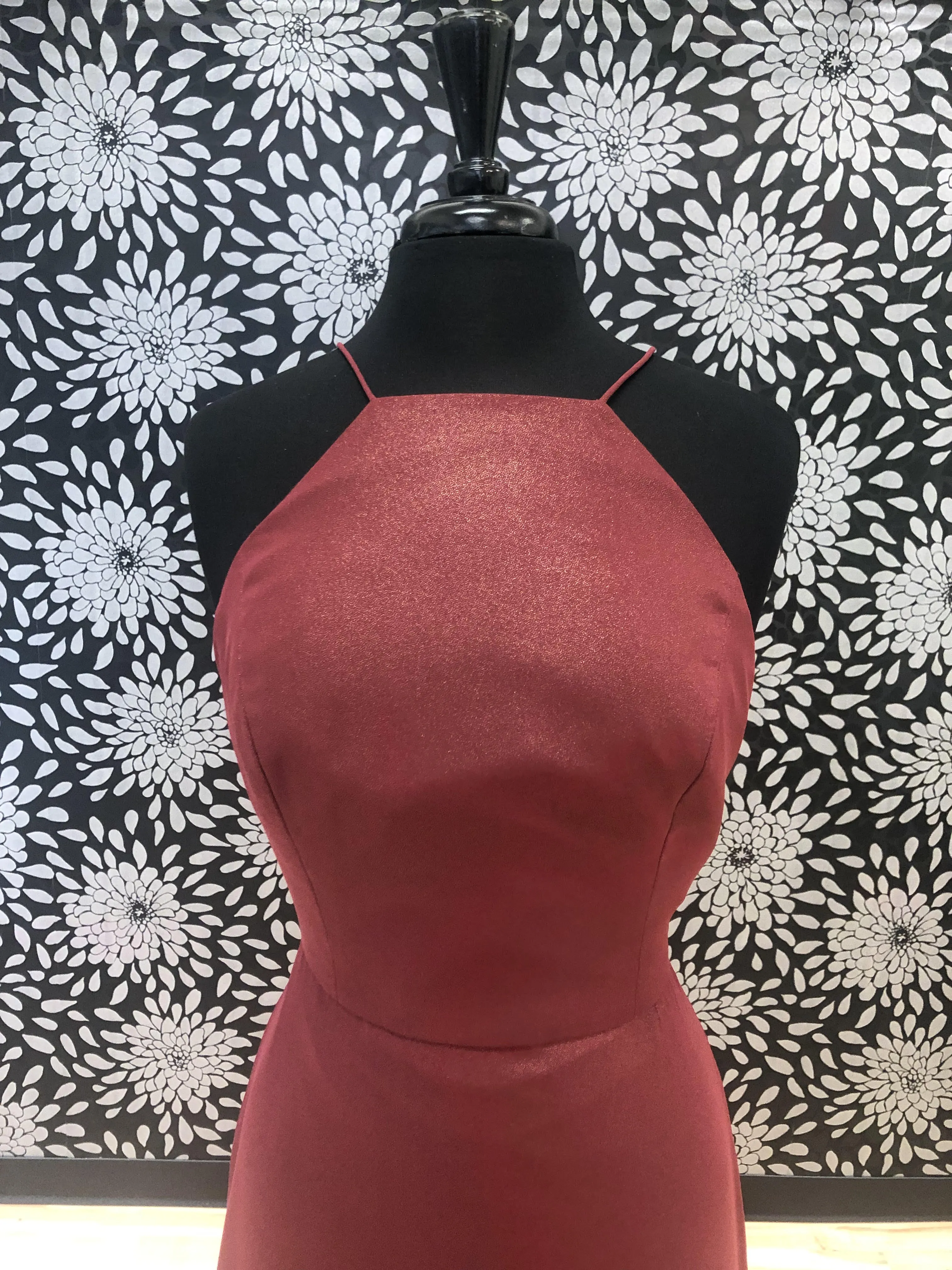 Burgundy Shimmer Dress