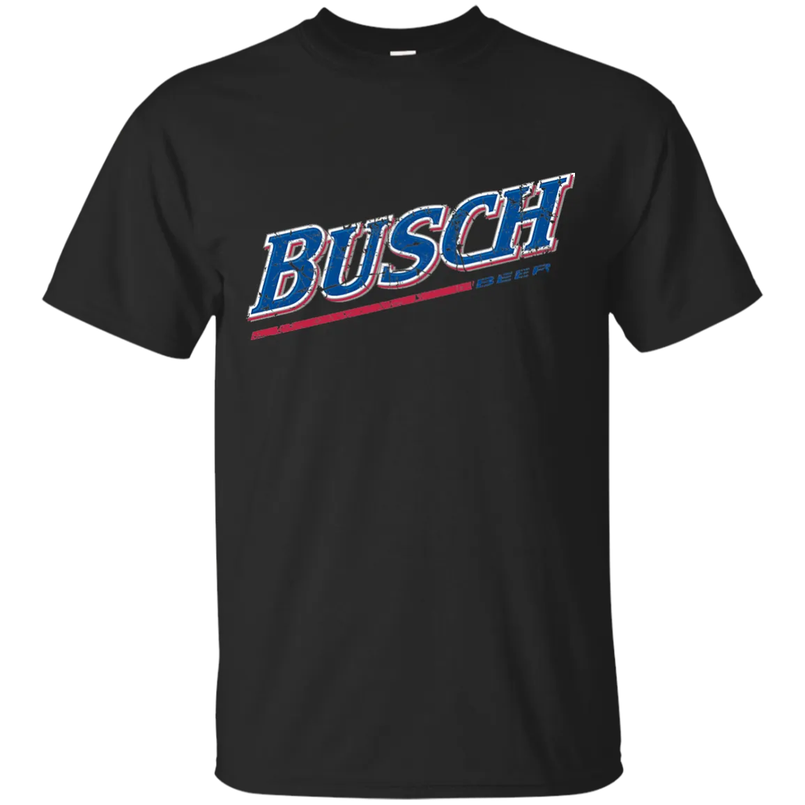 Busch Beer T-Shirt Custom Designed Color Worn Label Pattern