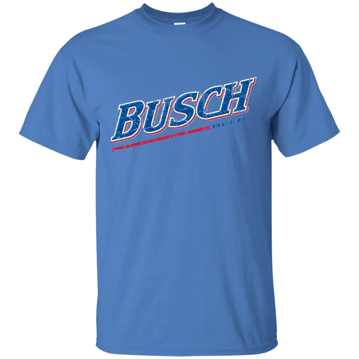 Busch Beer T-Shirt Custom Designed Color Worn Label Pattern