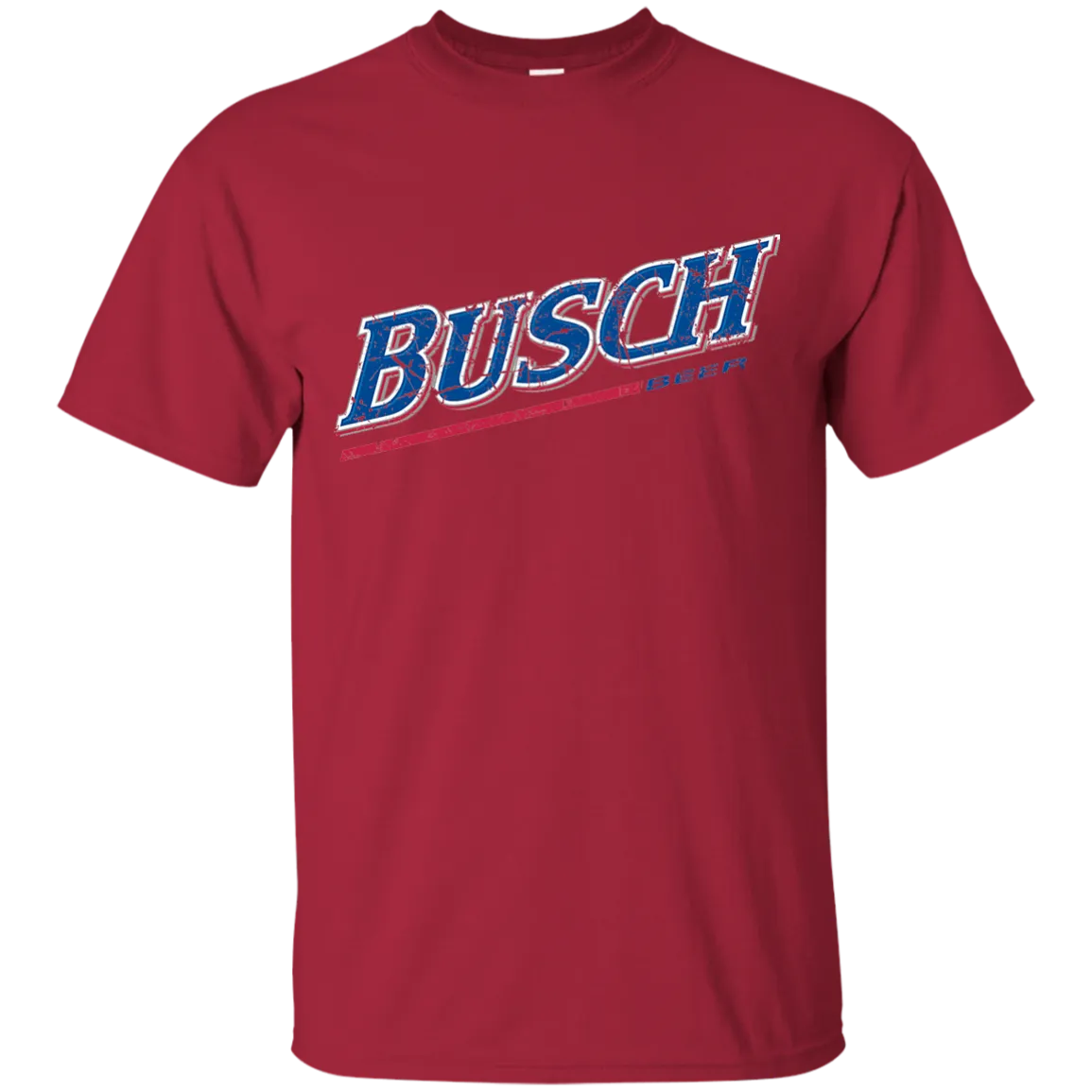 Busch Beer T-Shirt Custom Designed Color Worn Label Pattern