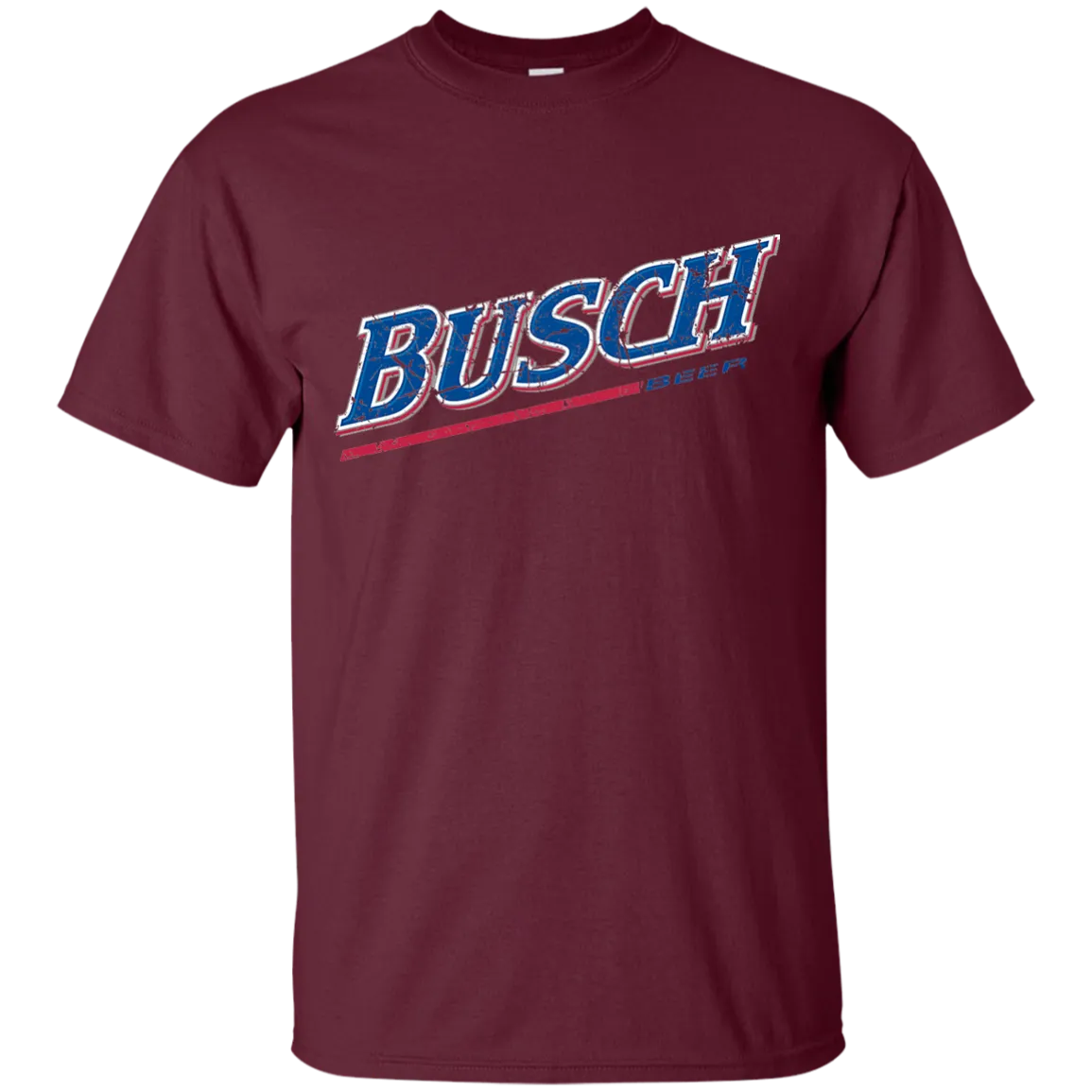 Busch Beer T-Shirt Custom Designed Color Worn Label Pattern